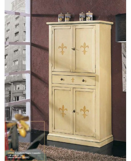 ARMADIO IN LEGNO DISPENSA DECORATA A MANO - VARI COLORI