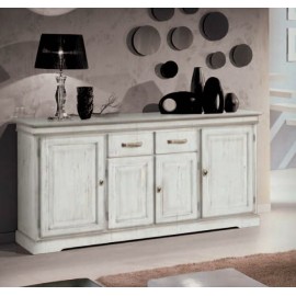 CREDENZA CREDENZONE IN LEGNO BIANCO ANTICATO PROMOZIONE