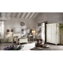 CAMERA COMPLETA in legno COME FOTO - LETTO - COMODINO - ARMADIO - SCRITTOIO - SEDIA