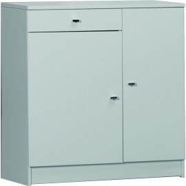 MOBILE 2 ANTE 1 CASSETTO-Bianco Lucido