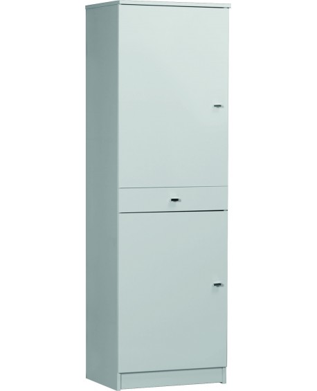 MOBILE 2 ANTE 1 CASSETTO-Bianco Lucido