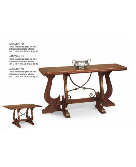 HIERRO CONSOLA mesa extensible 160x40