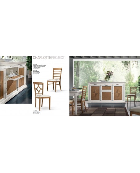 CREDENZONE IN LEGNO MASSELLO L 223 P 58 H 122