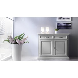 CREDENZA CREDENZINO IN LEGNO MASSELLO VARI COLORI L 124 P 52 H 97
