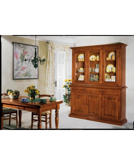 CRISTALLIERA Armario básica + LIFT SOLID madera de nogal COLOR L 171 - P 46 216 h