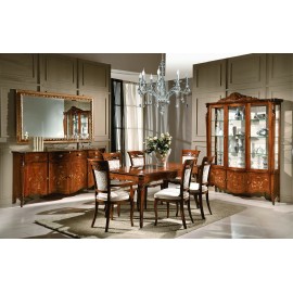 credenza in legno massello con intarsio stile barocco L 197 p 50 h 100