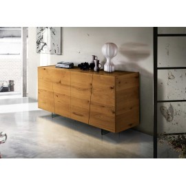 credenza madia  4 ante  rovere nodato finitura grano