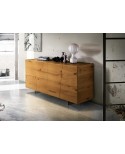 credenza madia  4 ante  rovere nodato finitura grano