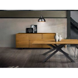 credenza madia  3 ante rovere nodato finitura grano