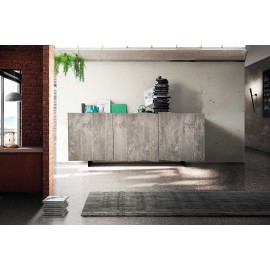 credenza madia  3 ante rovere nodato finitura beton