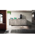 credenza madia  3 ante rovere nodato finitura beton