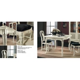 tavolo quadrato in legno massello a becco di civetta con intagli vari colori