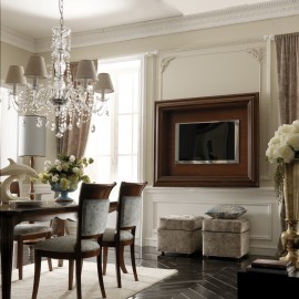 CORNICE A MURO PORTA TV IN LEGNO VARI COLORI