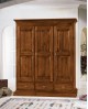 Armadio a 3 porte e 3 cassetti LEGNO MASSELLO VARI COLORI