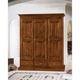 Armadio a 3 porte e 3 cassetti LEGNO MASSELLO VARI COLORI