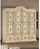 Armadio a 4 porte e 4 cassetti LEGNO MASSELLO DECORATO A MANO VARI COLORI