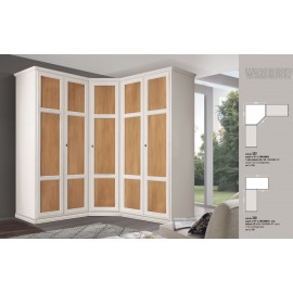 ARMADIO IN LEGNO MASSELLO DI TANGANIKA MODULARE VARI DIMENSIONI LINEARE E ANGOLO VARI COLORI