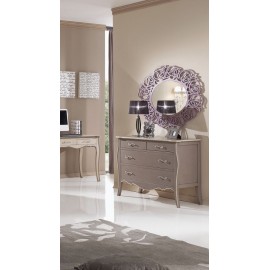 COMO 4 CASSETTI SAGOMATO  IN LEGNO MASSELLO