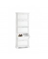 CABINET SHOE CABINET 4 PORTES EN BOIS BLANC MATT PEINT