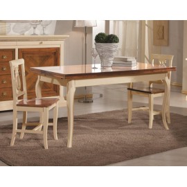 TISCH MASSIVHOLZ HOLZ BICOLORE PROVENZALE 140x85 ALLUNGABILELEGNO
