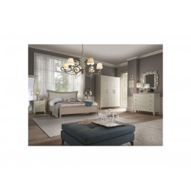 CAMERA DA LETTO COMPLETA LETTO ARMDAIO COMO E COMODINI IN LEGNO MASSELLO