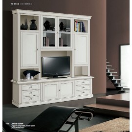 parete legno massello soggiorno porta tv libreria l 200 p 50 h 227