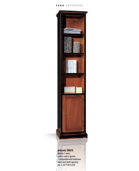 BIBLIOTECA DE MADERA DE LA PUERTA ABIERTA DE COLUMNA DE MADERA MODULAR