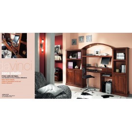 SCRITTORIO SCRIVANIA LEGNO MASSELLO CON LIBRERIE - ANGOLO STUDIO VARI COLORI