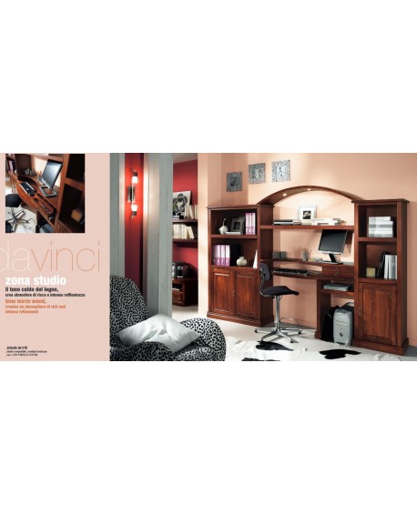 SCRITTORIO SCRIVANIA LEGNO MASSELLO CON LIBRERIE - ANGOLO STUDIO VARI COLORI