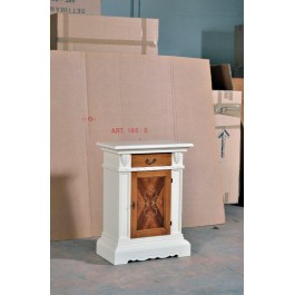 SCHRANK 1 Tür 1 Schublade Holz BICOLORE - codluis 1016