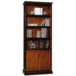 BIBLIOTECA CON PUERTAS DE MADERA MODULAR VARIOS COLORES