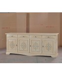 DRESSER WOOD DECORATED WITH IVORY brushed - codluis 1041