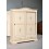 ARMOIRE 2 PORTES AVEC BOIS ET ANTIQUE IVORY PEINT DECORE - codluis 1086