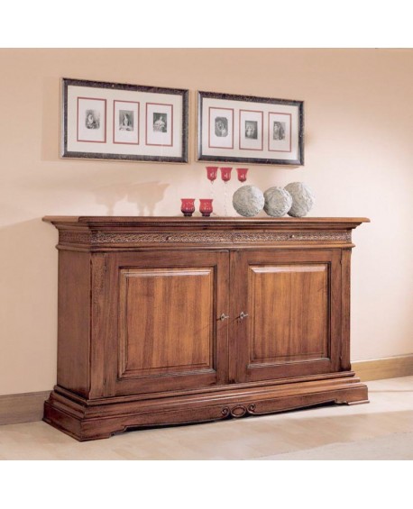 CREDENZONE L 240 P 532 H 112 LEGNO MASSELLO CON O SENZA INTARSIO