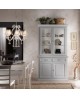 CREDENZA VETRINA IN LEGNO MASSELLO L 124 P 52 H 223
