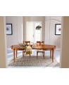 TAVOLO LEGNO MASSELLO OVALE ALLUNGABILE A 250X110