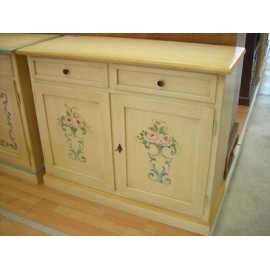 HOLZ SCHRANK 2 DOORS DEKORIERTE HAND