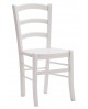 Sedia con fondino legno, laccato bianco   L.43 H.88 P.42 HS.47