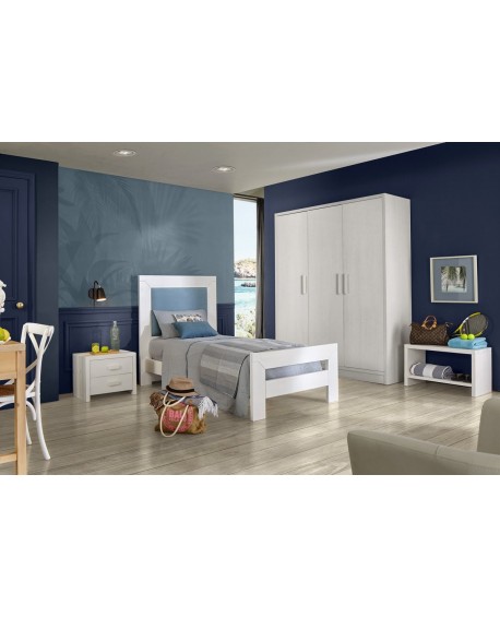 LETTO SINGOLO IN LEGNO DI ABETE