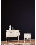Como 2 COMODINI CONVEXO MADERA blanco mate - codluis 324