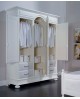 ARMADIO BIANCO SPAZZOLATO LEGNO MASSELLO DI ABETE VARI COLORI