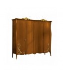 Armadio LEGNO MASSELLO CON RILIEVI 4 ante L.260 P.67 H.237