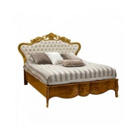Letto con testata Intagliata L.204 P.216 H.155cm     (RETE DA CM.160L)              con pannello da tappezzare o lucidare