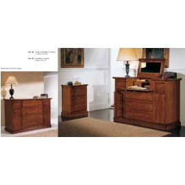 Nachtstuhl ‚2 Nachttische und POOR ART NUSSBAUM