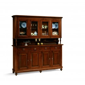 Tocador de madera base + 4 HABITACIONES Showcase - CRISTALLIERA NAPOLETANA COMPLETA