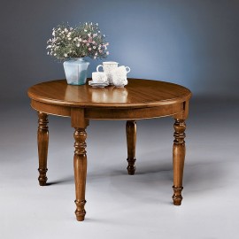 tavolo rotondo legno massello allungabile