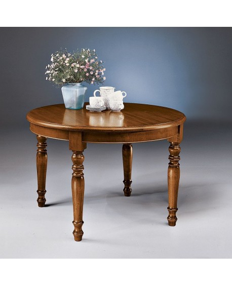 tavolo rotondo legno massello allungabile