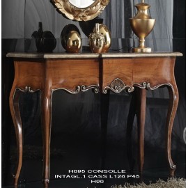 CONSOLLE INTAGLIATA 1 CASSETTO L.126 H.90 P.45