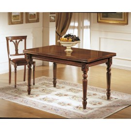 TAVOLO RETTANGOLARE TANGANICA ALLUNGABILE 170X90  CON 2 ALL. DA 40CM