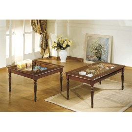 TAVOLINO QUADRATO A BACHECA RIGATO SMONTABILE L.60 H.48 P.60